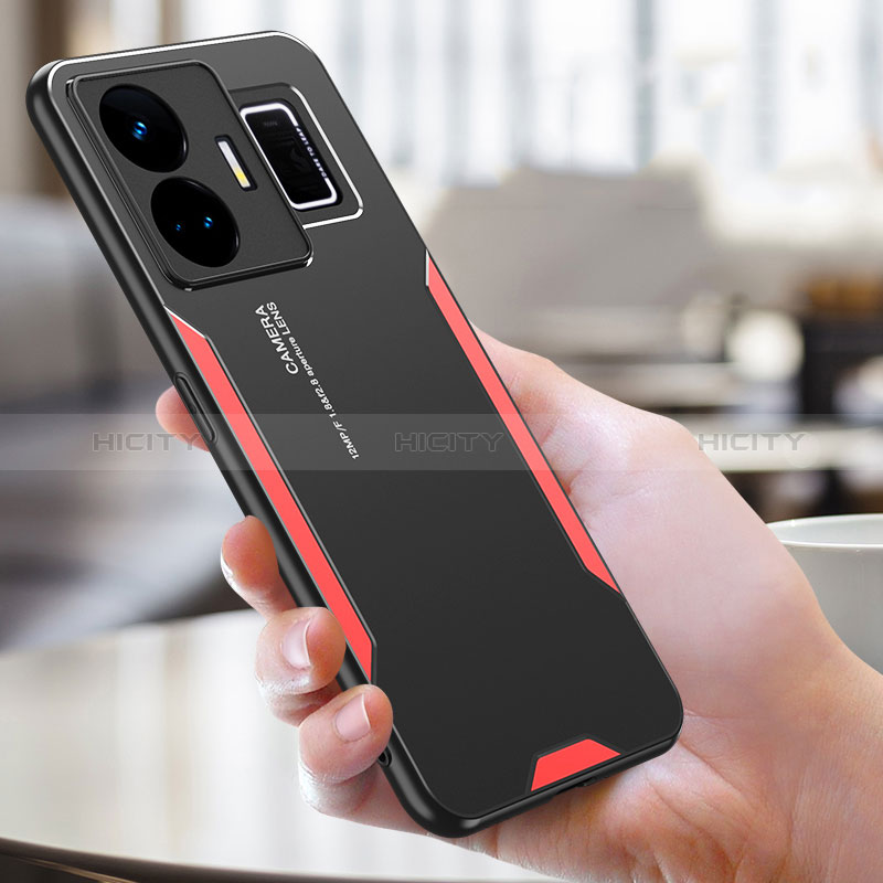 Coque Luxe Aluminum Metal Housse et Bumper Silicone Etui PB1 pour Realme GT3 5G Plus