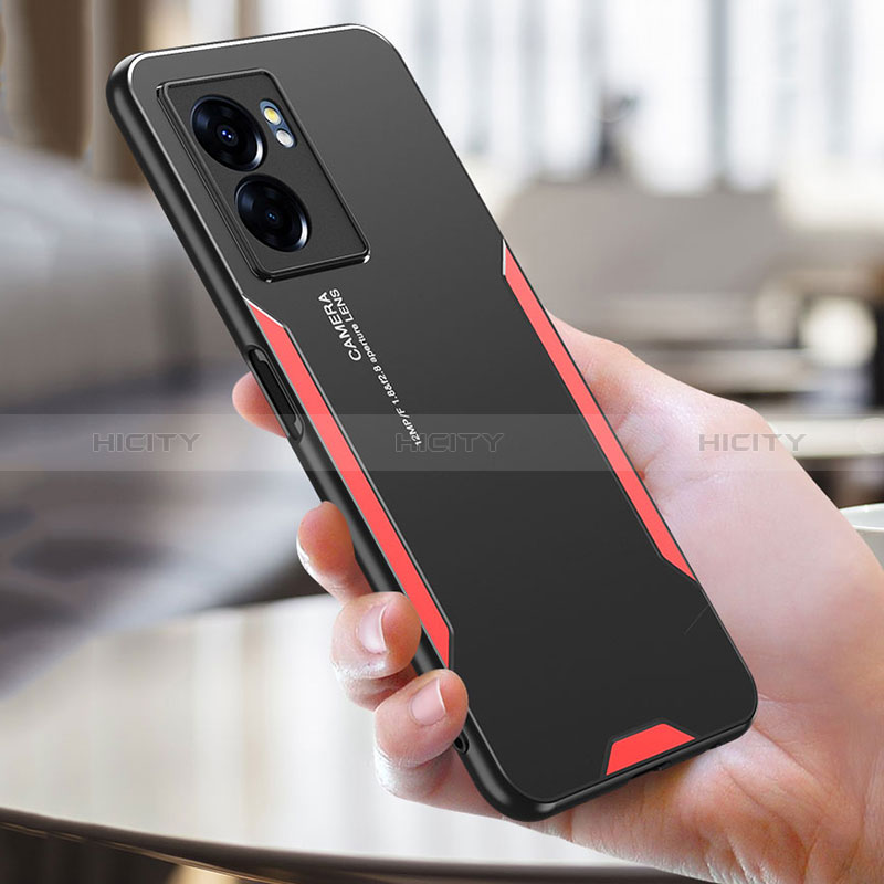 Coque Luxe Aluminum Metal Housse et Bumper Silicone Etui PB1 pour Realme V23i 5G Plus