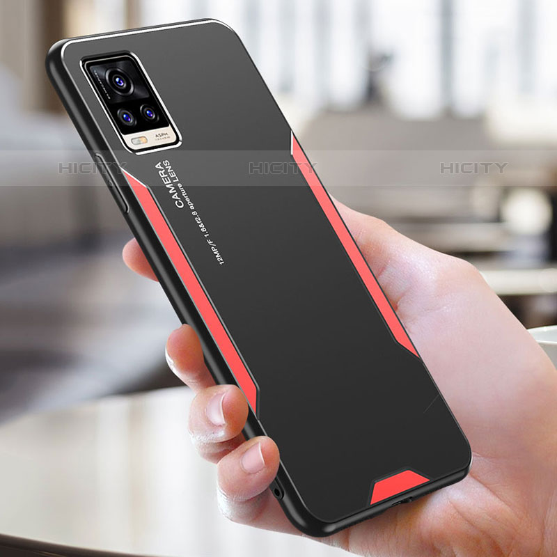 Coque Luxe Aluminum Metal Housse et Bumper Silicone Etui PB1 pour Vivo V20 (2021) Plus