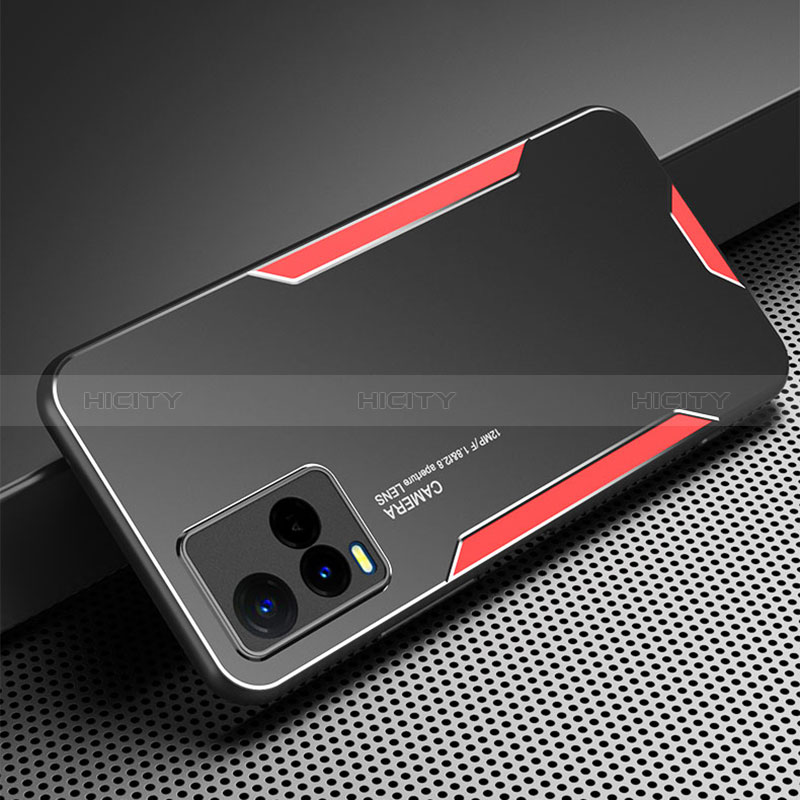 Coque Luxe Aluminum Metal Housse et Bumper Silicone Etui PB1 pour Vivo Y21t Plus