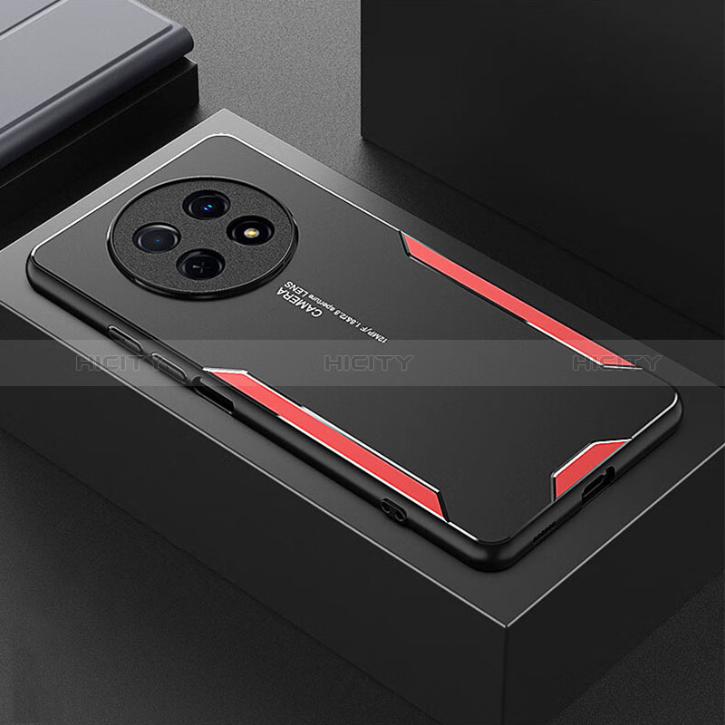 Coque Luxe Aluminum Metal Housse et Bumper Silicone Etui PB2 pour Huawei Nova Y91 Rouge Plus