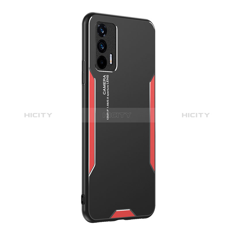 Coque Luxe Aluminum Metal Housse et Bumper Silicone Etui PB2 pour Realme GT 5G Rouge Plus