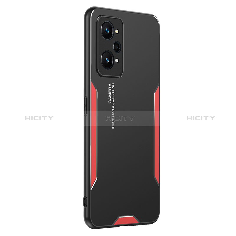 Coque Luxe Aluminum Metal Housse et Bumper Silicone Etui PB2 pour Realme GT Neo 3T 5G Rouge Plus