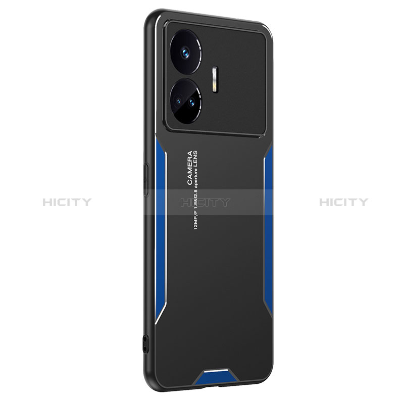 Coque Luxe Aluminum Metal Housse et Bumper Silicone Etui PB2 pour Realme GT Neo5 SE 5G Bleu Plus