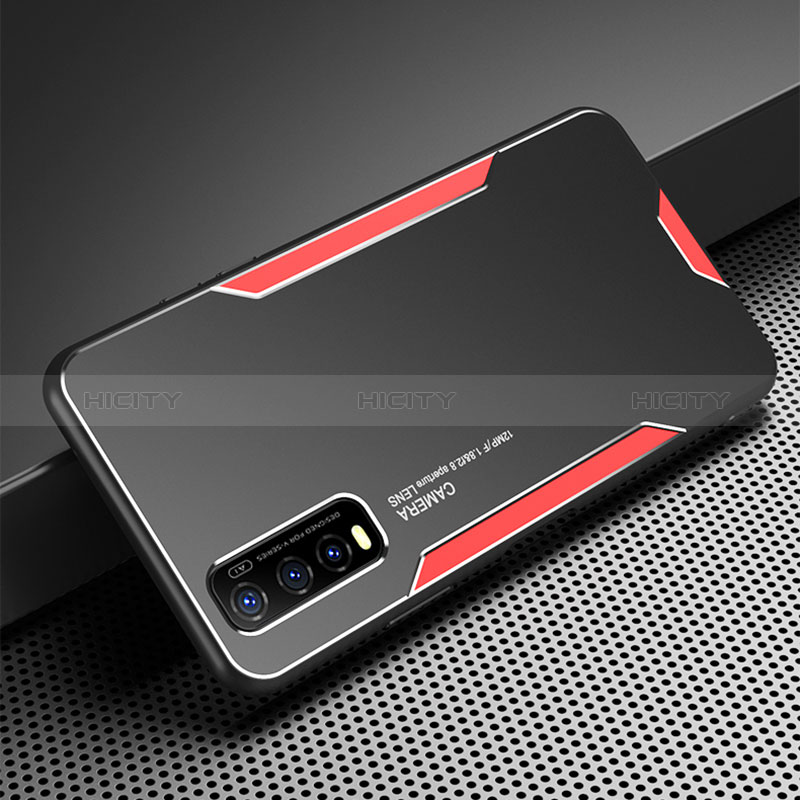 Coque Luxe Aluminum Metal Housse et Bumper Silicone Etui PB2 pour Vivo Y70t 5G Plus