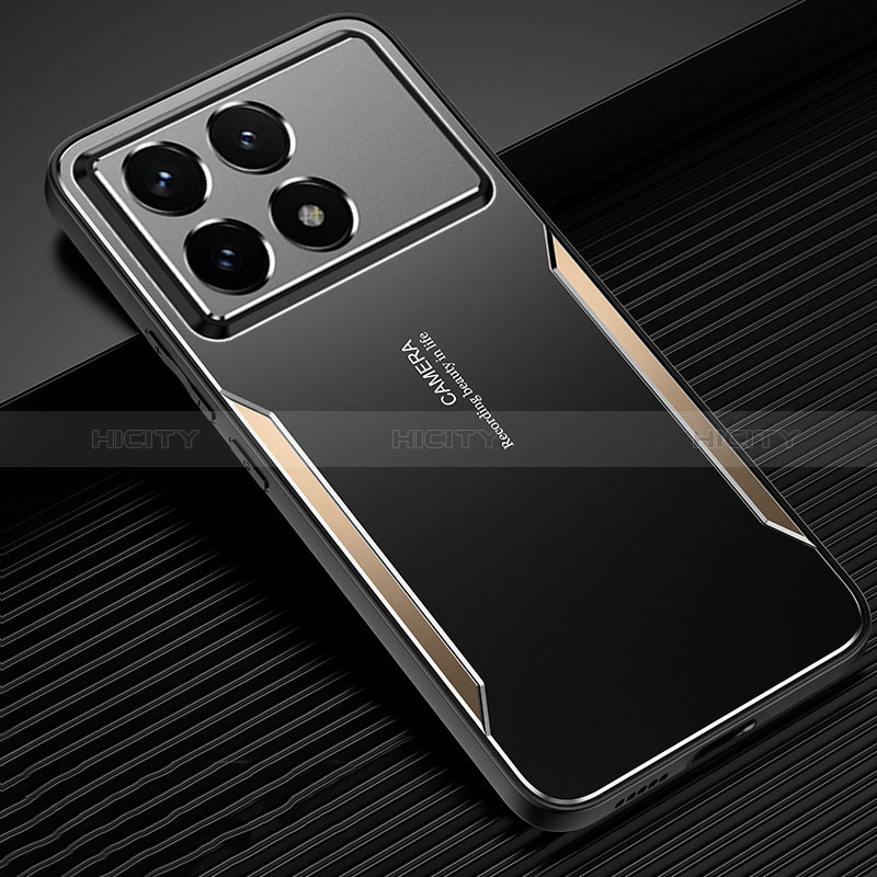 Coque Luxe Aluminum Metal Housse et Bumper Silicone Etui PB2 pour Xiaomi Redmi K70 Pro 5G Or Plus