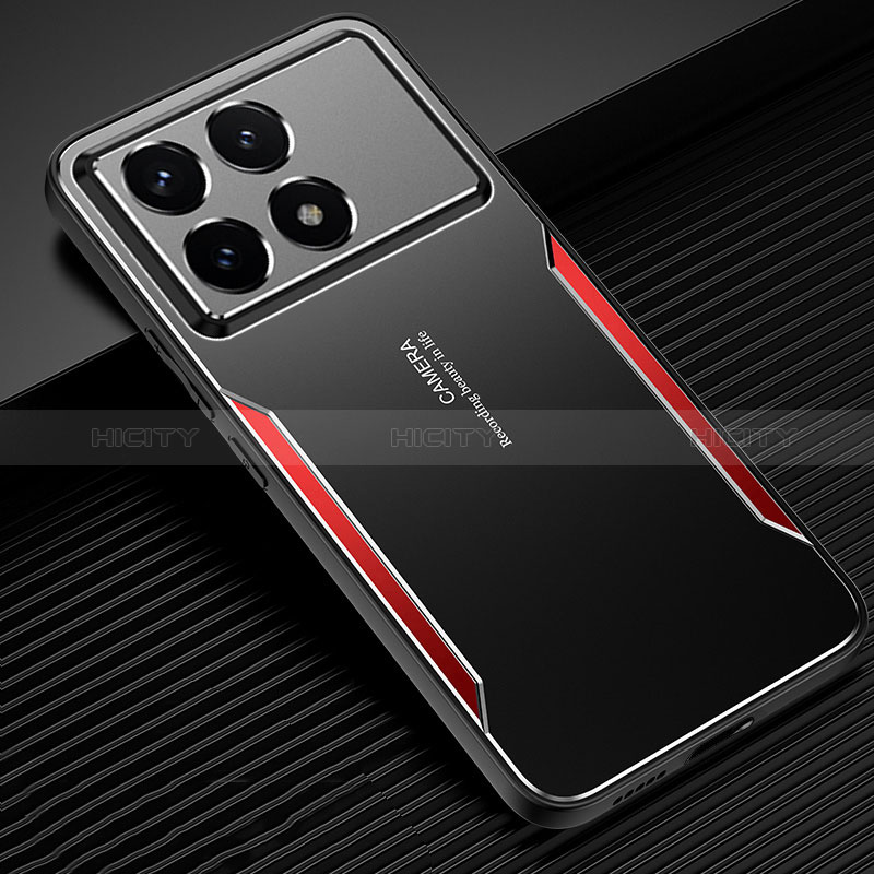 Coque Luxe Aluminum Metal Housse et Bumper Silicone Etui PB2 pour Xiaomi Redmi K70E 5G Rouge Plus