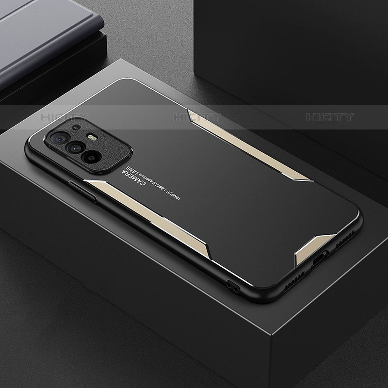 Coque Luxe Aluminum Metal Housse et Bumper Silicone Etui pour Oppo Reno5 Z 5G Plus