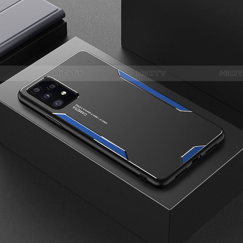 Coque Luxe Aluminum Metal Housse et Bumper Silicone Etui pour Samsung Galaxy A52 4G Plus