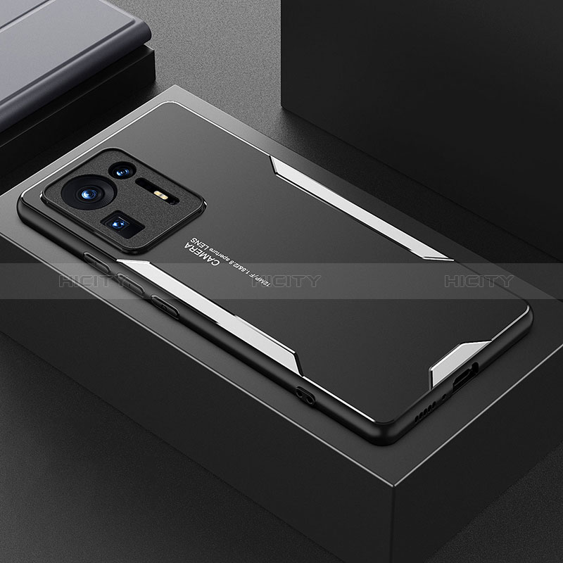 Coque Luxe Aluminum Metal Housse et Bumper Silicone Etui pour Xiaomi Mi Mix 4 5G Argent Plus