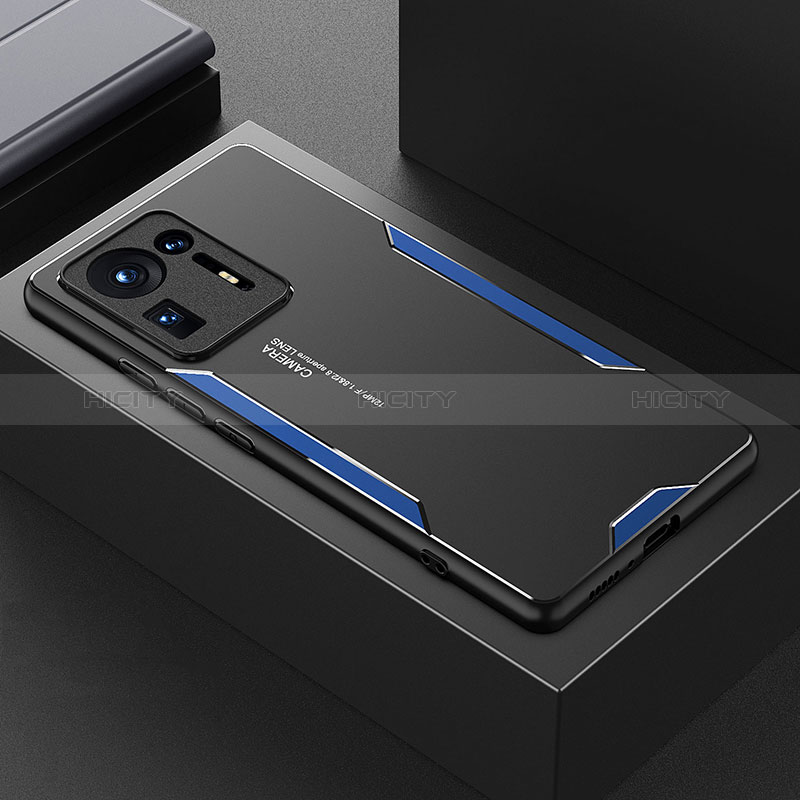 Coque Luxe Aluminum Metal Housse et Bumper Silicone Etui pour Xiaomi Mi Mix 4 5G Bleu Plus