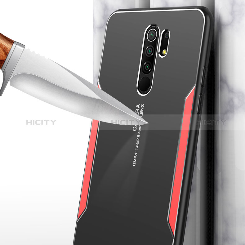 Coque Luxe Aluminum Metal Housse et Bumper Silicone Etui pour Xiaomi Redmi 9 Prime India Plus