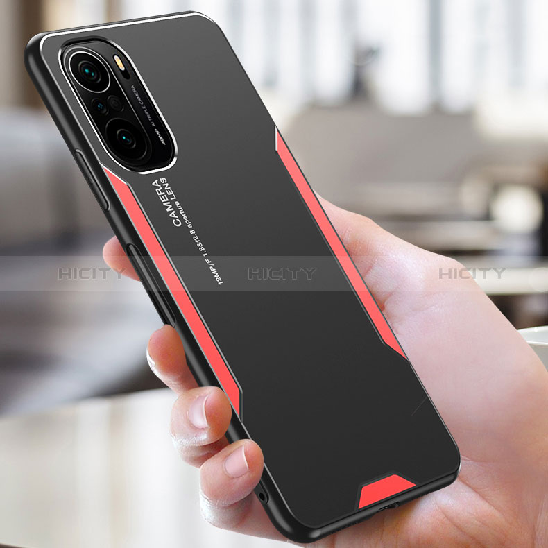 Coque Luxe Aluminum Metal Housse et Bumper Silicone Etui pour Xiaomi Redmi K40 Pro 5G Plus