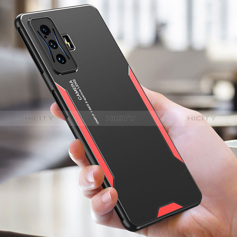 Coque Luxe Aluminum Metal Housse et Bumper Silicone Etui pour Xiaomi Redmi K50 Gaming 5G Plus