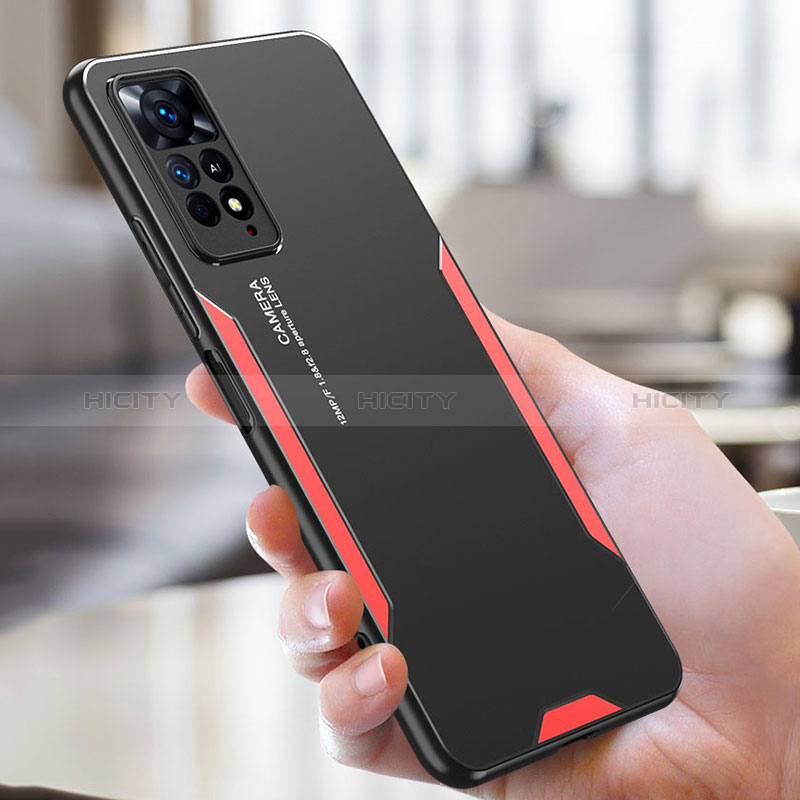 Coque Luxe Aluminum Metal Housse et Bumper Silicone Etui pour Xiaomi Redmi Note 11E Pro 5G Plus