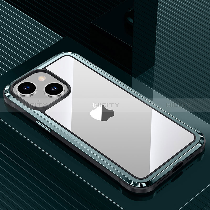 Coque Luxe Aluminum Metal Housse et Bumper Silicone Etui QC1 pour Apple iPhone 14 Plus Plus