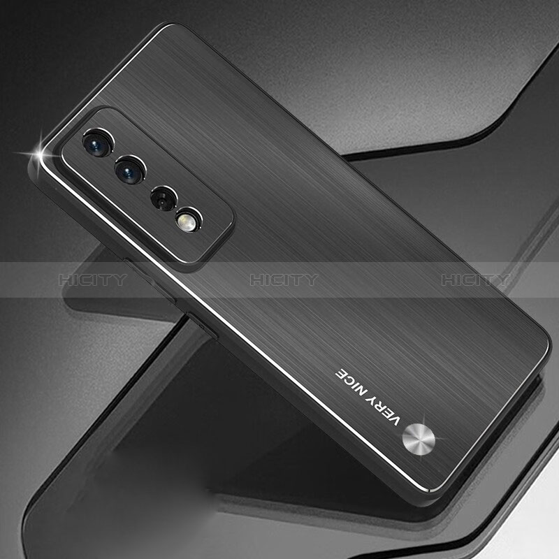 Coque Luxe Aluminum Metal Housse et Bumper Silicone Etui TB1 pour Huawei Honor 80 GT 5G Noir Plus