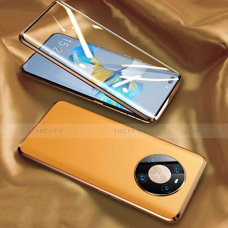 Coque Luxe Aluminum Metal Housse Etui 360 Degres K02 pour Huawei Mate 40E Pro 4G Jaune Plus