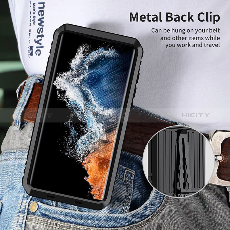 Coque Luxe Aluminum Metal Housse Etui 360 Degres LK2 pour Samsung Galaxy S23 Ultra 5G Plus