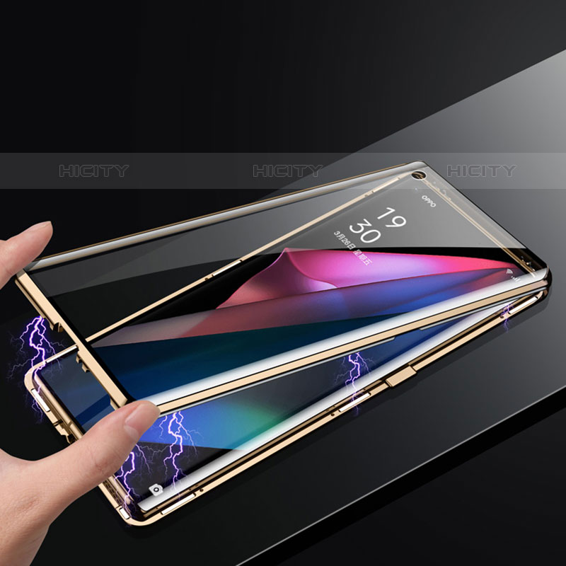 Coque Luxe Aluminum Metal Housse Etui 360 Degres P01 pour Oppo Reno6 Pro 5G India Plus