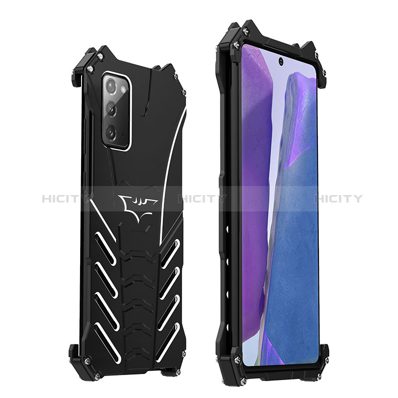 Coque Luxe Aluminum Metal Housse Etui 360 Degres P01 pour Samsung Galaxy Note 20 5G Noir Plus