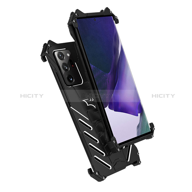 Coque Luxe Aluminum Metal Housse Etui 360 Degres P01 pour Samsung Galaxy Note 20 Ultra 5G Noir Plus