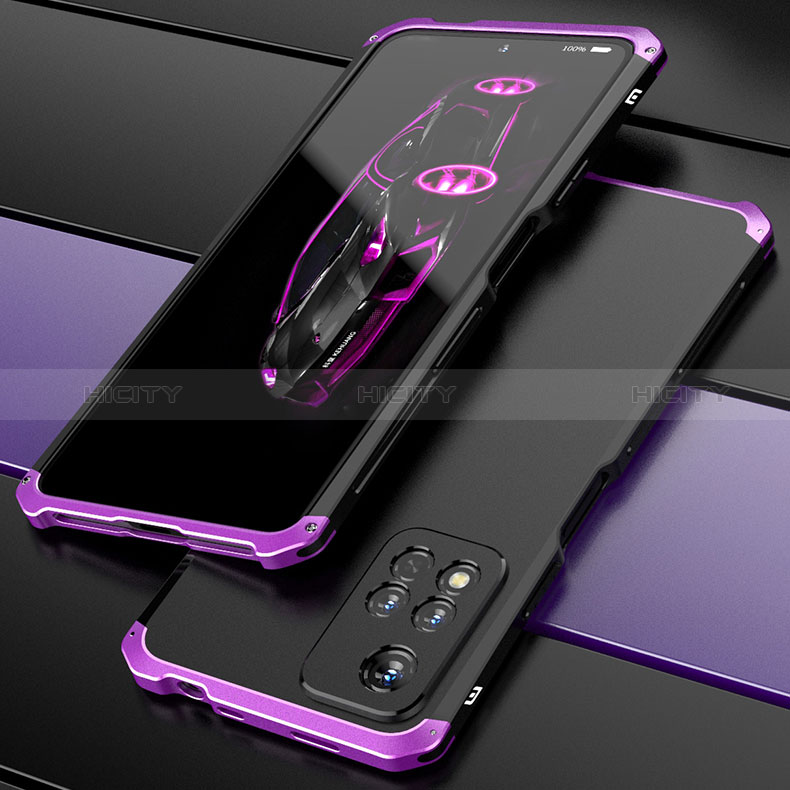 Coque Luxe Aluminum Metal Housse Etui 360 Degres P01 pour Xiaomi Mi 11i 5G (2022) Violet Plus