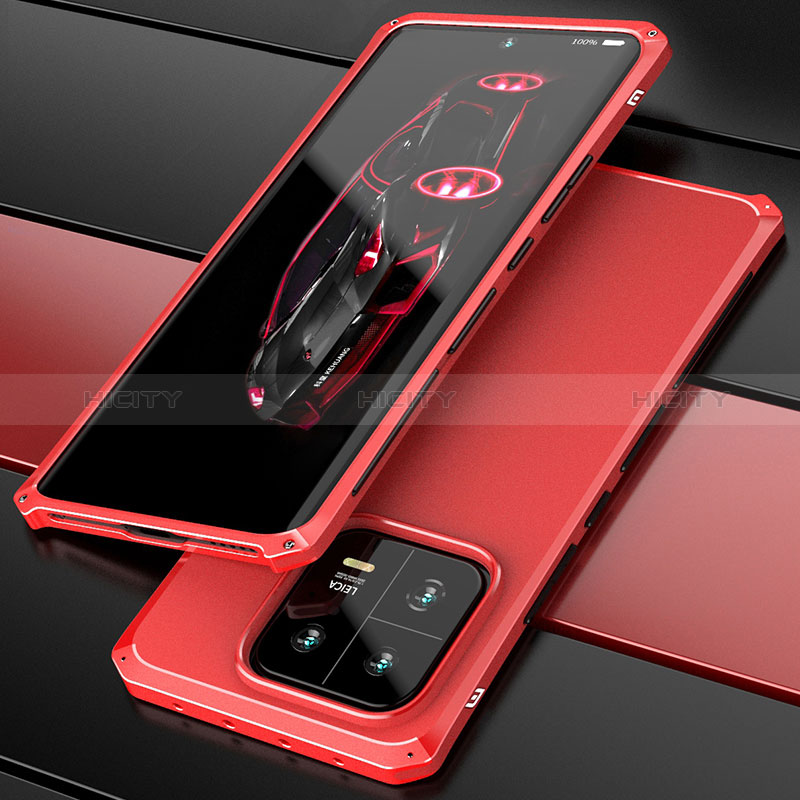 Coque Luxe Aluminum Metal Housse Etui 360 Degres P01 pour Xiaomi Mi 13 Pro 5G Rouge Plus