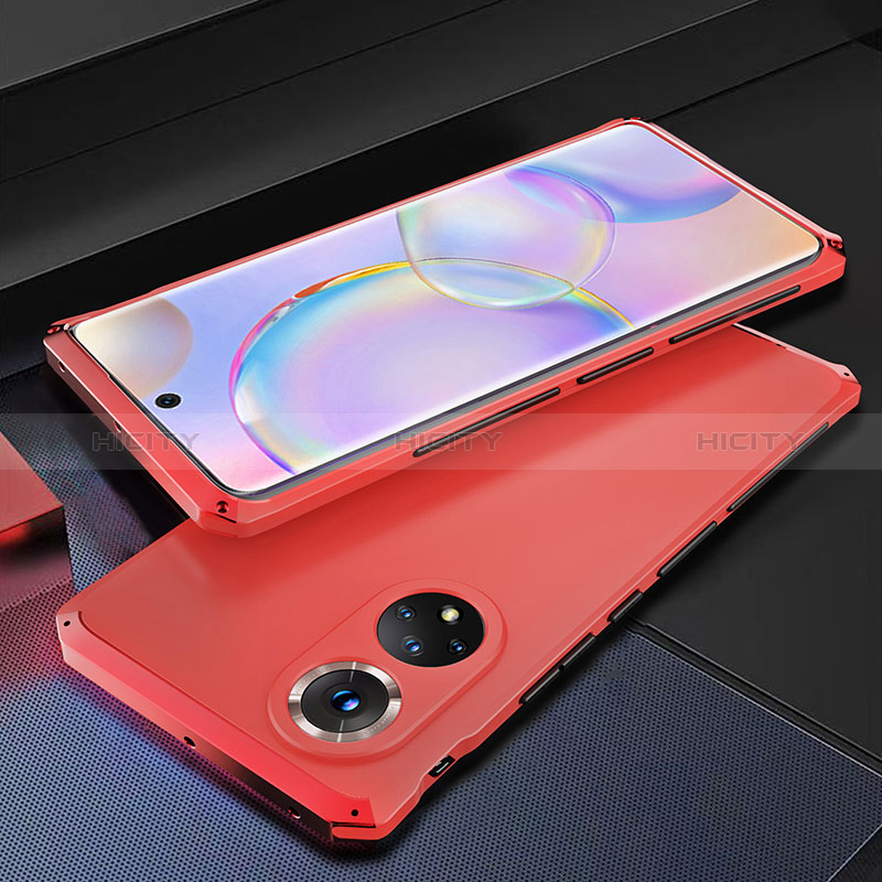 Coque Luxe Aluminum Metal Housse Etui 360 Degres pour Huawei Honor 50 5G Rouge Plus