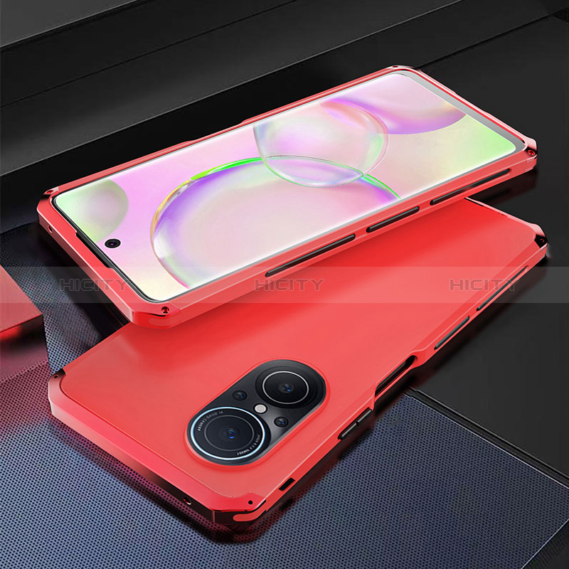 Coque Luxe Aluminum Metal Housse Etui 360 Degres pour Huawei Honor 50 SE 5G Rouge Plus