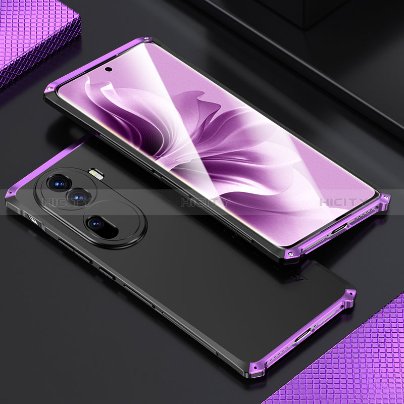 Coque Luxe Aluminum Metal Housse Etui 360 Degres pour Oppo Reno11 Pro 5G Violet Plus