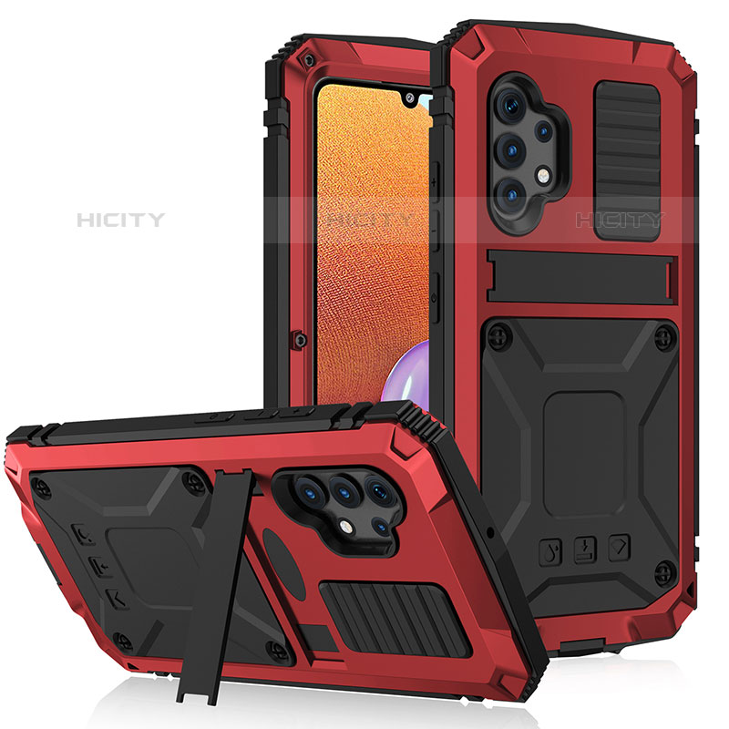 Coque Luxe Aluminum Metal Housse Etui 360 Degres pour Samsung Galaxy M32 5G Rouge Plus