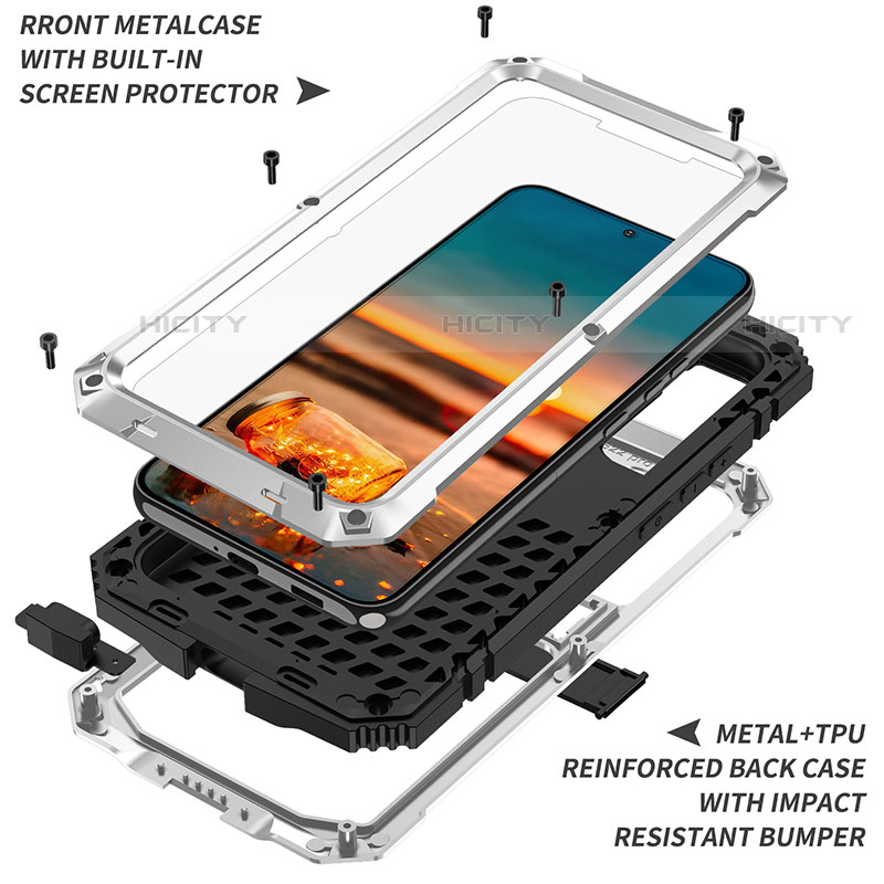 Coque Luxe Aluminum Metal Housse Etui 360 Degres pour Samsung Galaxy S21 5G Plus