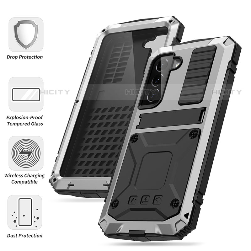 Coque Luxe Aluminum Metal Housse Etui 360 Degres pour Samsung Galaxy S23 Plus 5G Plus