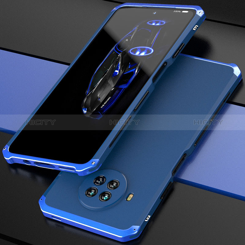 Coque Luxe Aluminum Metal Housse Etui 360 Degres pour Xiaomi Mi 10T Lite 5G Bleu Plus