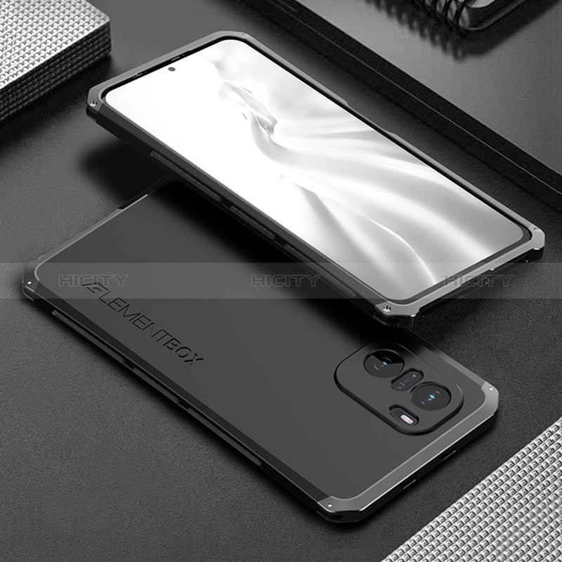 Coque Luxe Aluminum Metal Housse Etui 360 Degres pour Xiaomi Mi 11i 5G Noir Plus