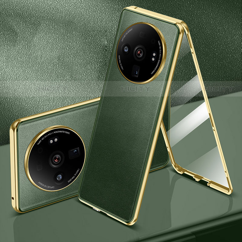 Coque Luxe Aluminum Metal Housse Etui 360 Degres pour Xiaomi Mi 12 Ultra 5G Vert Plus