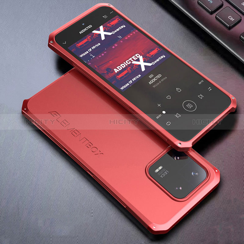 Coque Luxe Aluminum Metal Housse Etui 360 Degres pour Xiaomi Mi 13 Pro 5G Rouge Plus