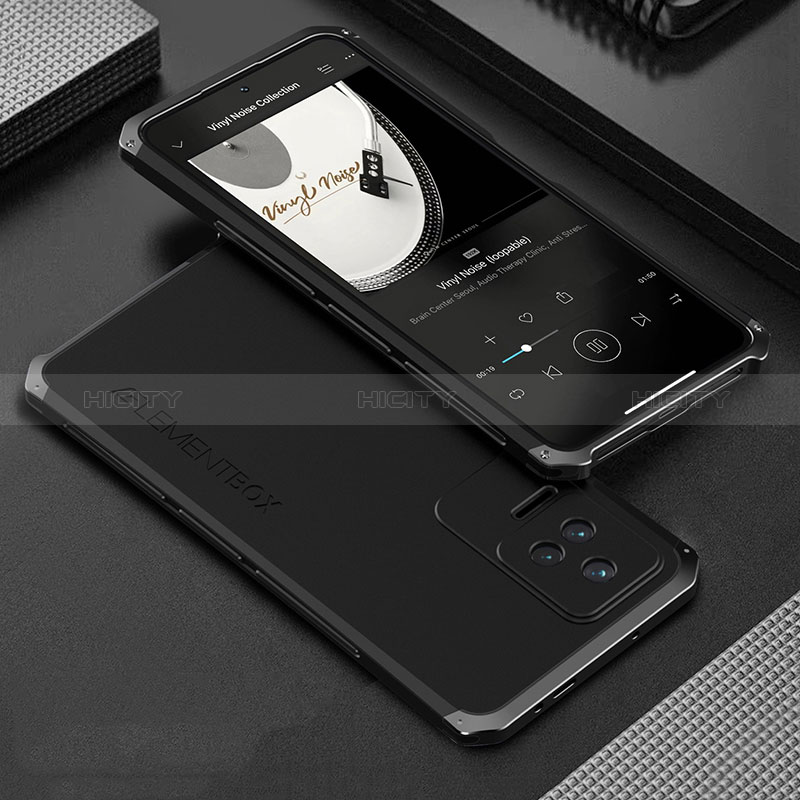 Coque Luxe Aluminum Metal Housse Etui 360 Degres pour Xiaomi Poco F4 5G Noir Plus