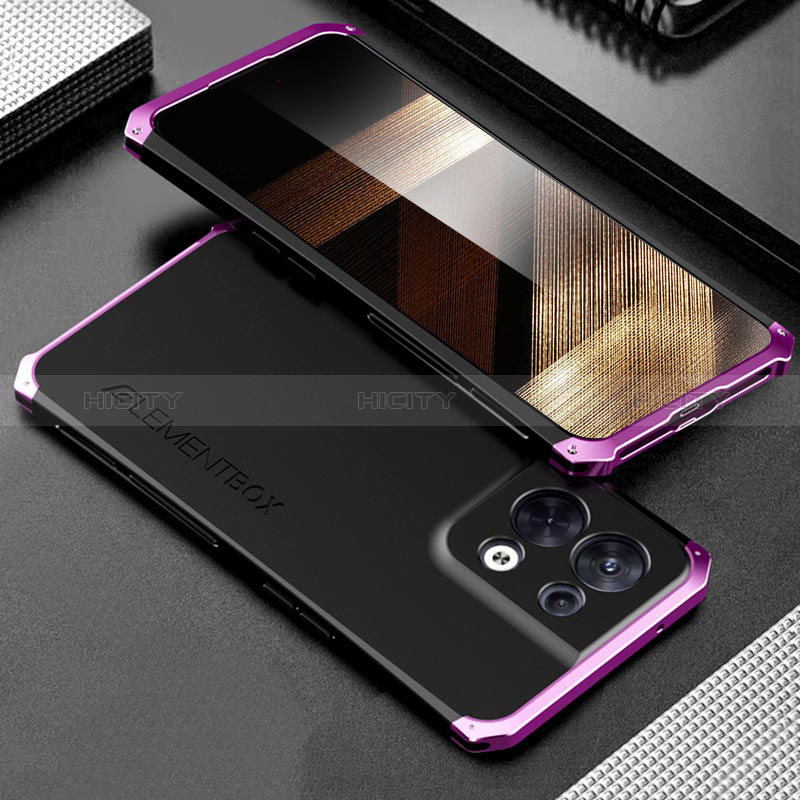 Coque Luxe Aluminum Metal Housse Etui 360 Degres pour Xiaomi Redmi Note 13 Pro 5G Violet Plus