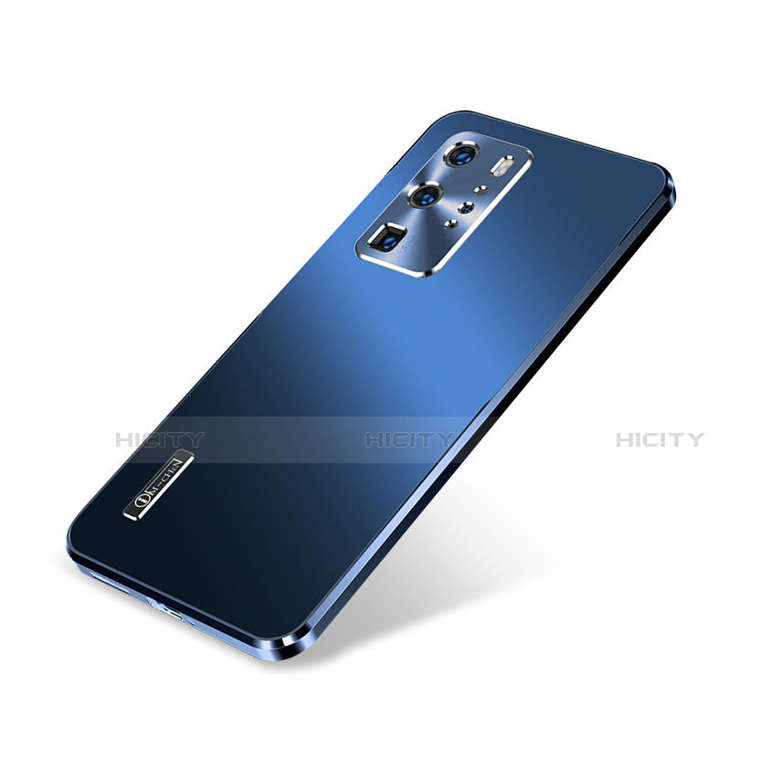 Coque Luxe Aluminum Metal Housse Etui A01 pour Huawei P40 Pro Bleu Plus