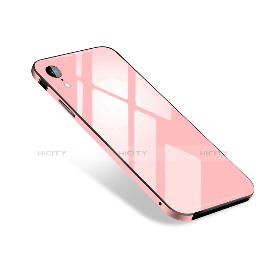 Coque Luxe Aluminum Metal Housse Etui M01 pour Apple iPhone XR Rose Plus