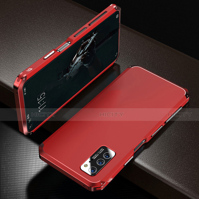 Coque Luxe Aluminum Metal Housse Etui M01 pour Huawei Honor View 30 Pro 5G Rouge Plus