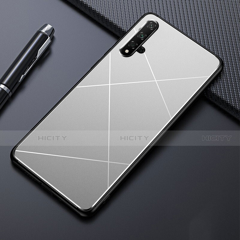 Coque Luxe Aluminum Metal Housse Etui M01 pour Huawei Nova 5 Pro Argent Plus