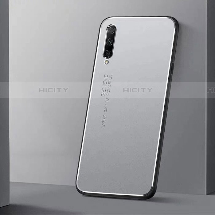 Coque Luxe Aluminum Metal Housse Etui M01 pour Huawei P Smart Pro (2019) Argent Plus