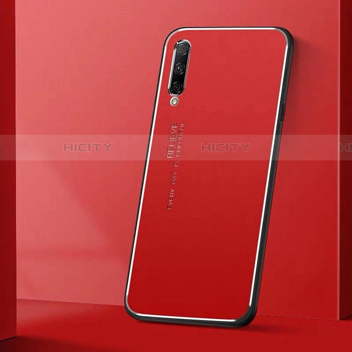 Coque Luxe Aluminum Metal Housse Etui M01 pour Huawei P Smart Pro (2019) Rouge Plus