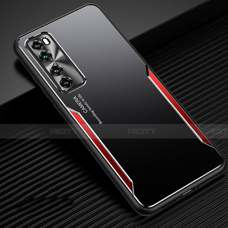 Coque Luxe Aluminum Metal Housse Etui M02 pour Huawei Nova 7 5G Rouge Plus