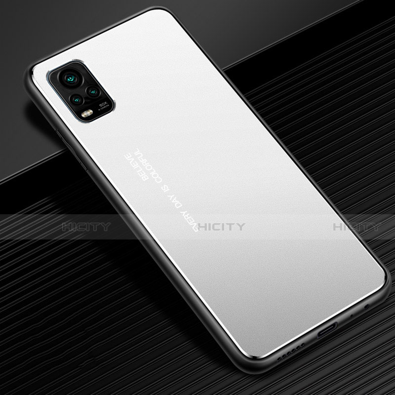 Coque Luxe Aluminum Metal Housse Etui M02 pour Vivo V20 Pro 5G Argent Plus