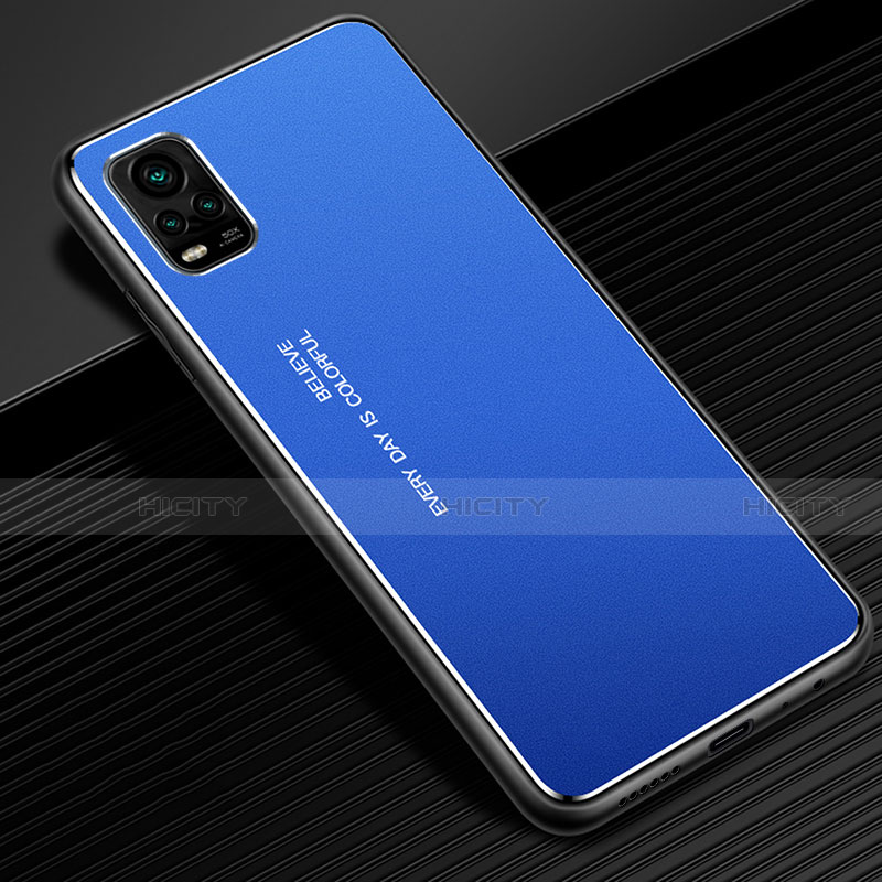 Coque Luxe Aluminum Metal Housse Etui M02 pour Vivo V20 Pro 5G Bleu Plus