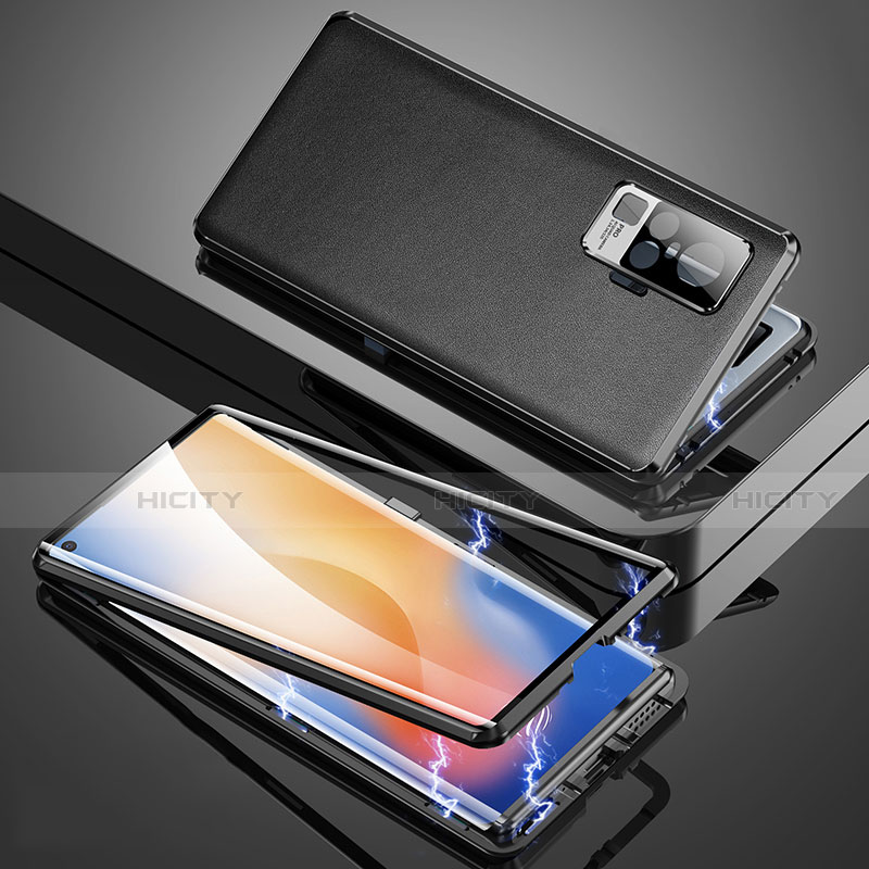 Coque Luxe Aluminum Metal Housse Etui M04 pour Vivo X50 Pro 5G Noir Plus